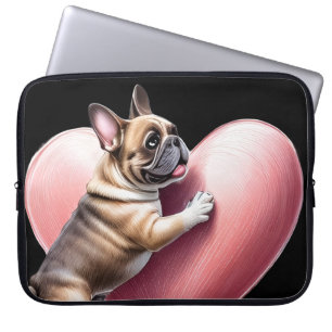 French Bulldog Valentine's Day French Bulldog Laptop Sleeve