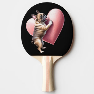 French Bulldog Valentine's Day French Bulldog Ping Pong Paddle