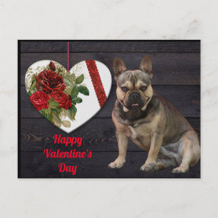 French Bulldog Valentine's Day French Bulldog Postcard