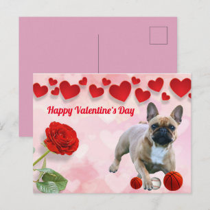 French Bulldog Valentine's Day French Bulldog Postcard