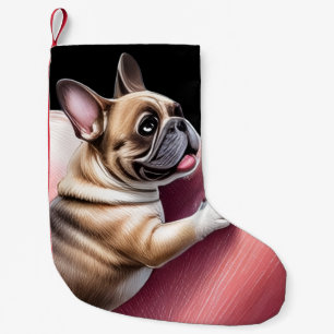 French Bulldog Valentine's Day French Bulldog Small Christmas Stocking