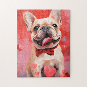 French Bulldog Valentines day Jigsaw Puzzle