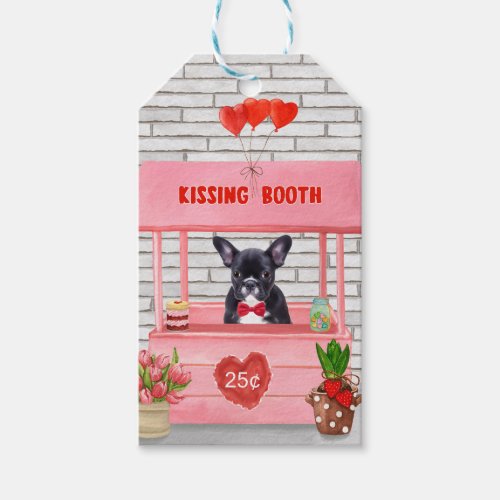 French Bulldog Valentines Day Kissing Booth Gift Tags