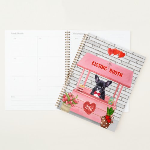 French Bulldog Valentines Day Kissing Booth Planner