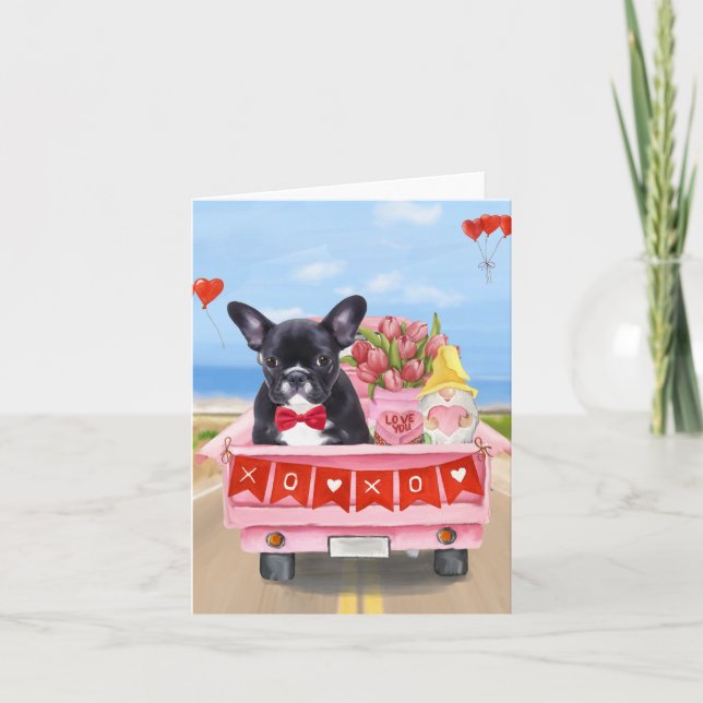 French Bulldog Valentine's Day Truck Card (Front)