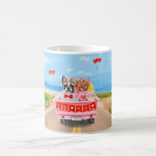 French Bulldog Valentine's Day Truck Coffee Mug