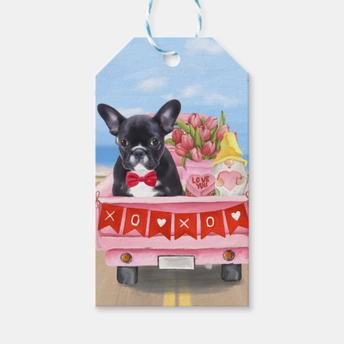 French Bulldog Valentines Day Truck Gift Tags