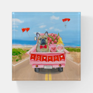 French Bulldog Valentine's Day Truck Paperweight