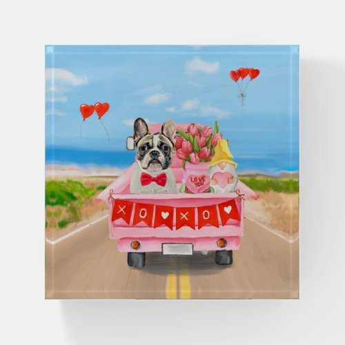 French Bulldog Valentines Day Truck Paperweight