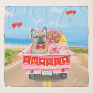 French Bulldog Valentine's Day Truck Scarf