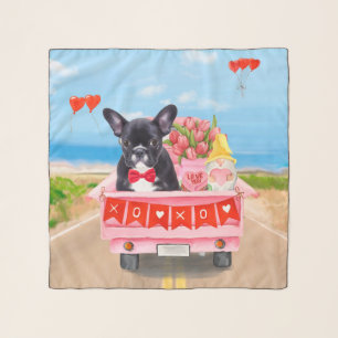 French Bulldog Valentine's Day Truck Scarf