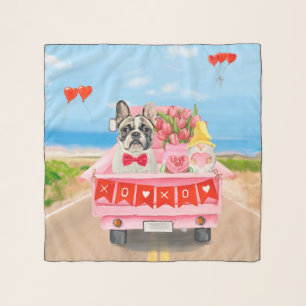 French Bulldog Valentine's Day Truck Scarf