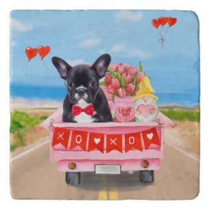 French Bulldog Valentine's Day Truck Trivet