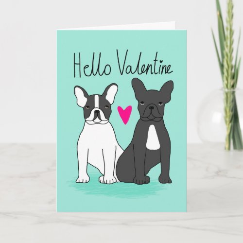 French Bulldog Valentines Love french bulldog Holiday Card
