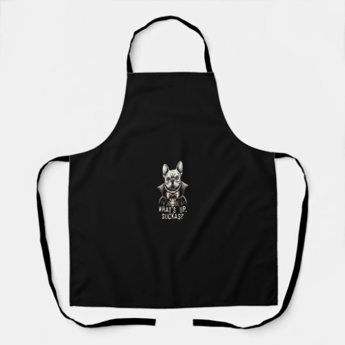 French Bulldog Vampire Gothic Frenchie Funny Hallo Apron