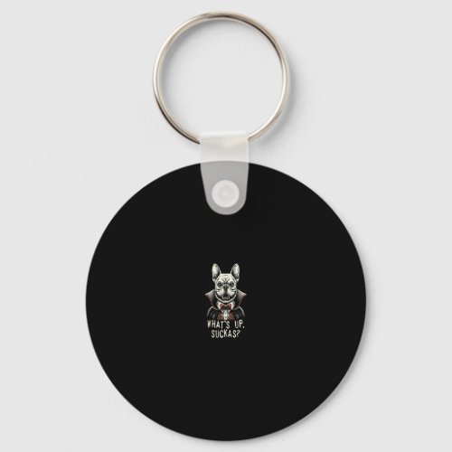 French Bulldog Vampire Gothic Frenchie Funny Hallo Keychain