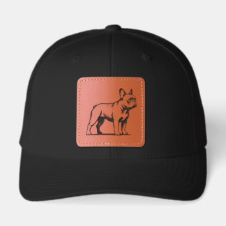French Bulldog Version two Leather Patch Hat