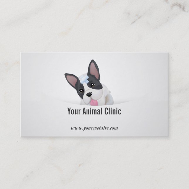 French Bulldog Veterinary Clinic Business Card (Front)