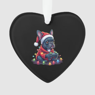 French Bulldog Video Game Controller Light Snow Sa Ornament