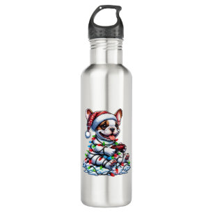 French Bulldog Video Game Controller Light Snow Sa Stainless Steel Water Bottle