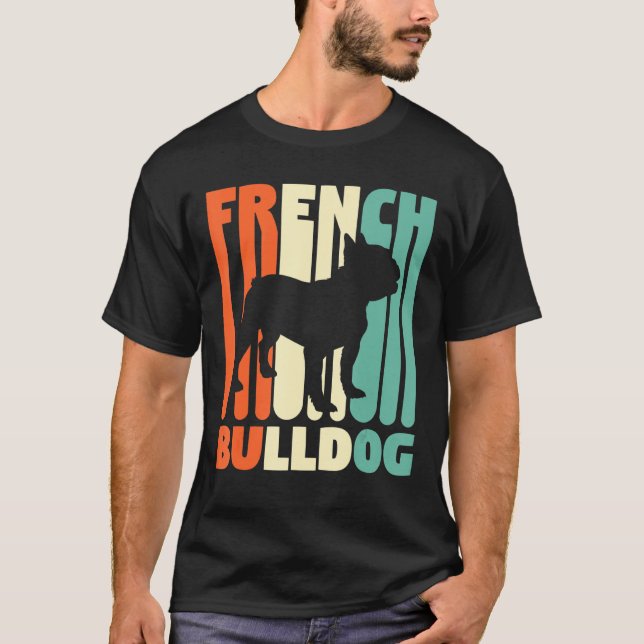 French Bulldog Vintage Frenchie Tee Dog (Front)