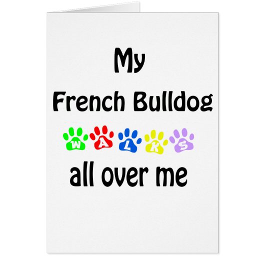 French Bulldog Walks Design Cards (Front)