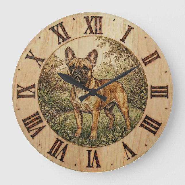 French Bulldog Wall Clock - Urban Pet Decor (Front)