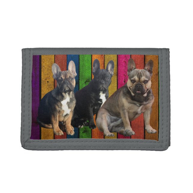 French Bulldog Wallet 3 Bullys (Front)