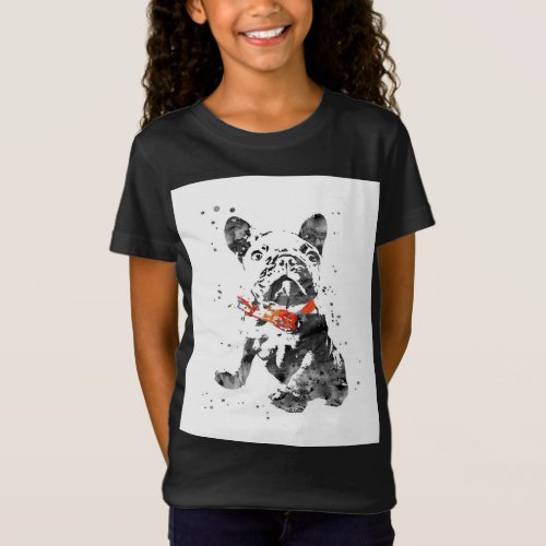 French Bulldog Watercolor  Dog Lover Gifts T_Shirt