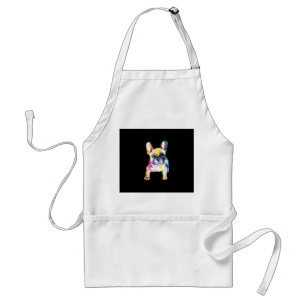 French Bulldog Watercolor Hand Drawing Gift Adult Apron