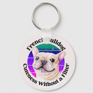French Bulldog Watercolor  Keychain