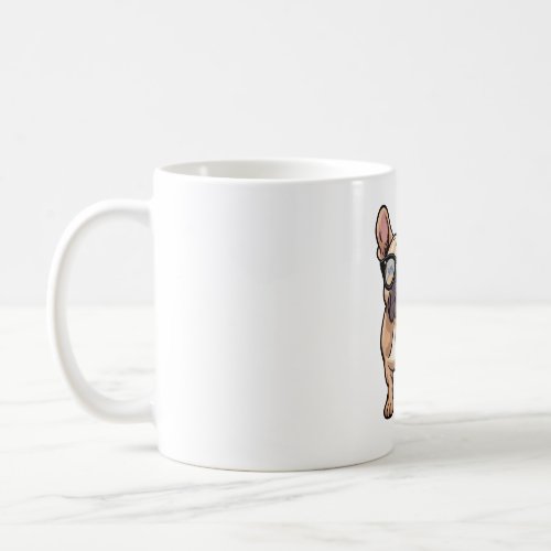 French Bulldog Wearing Glasses  Coffee Mug