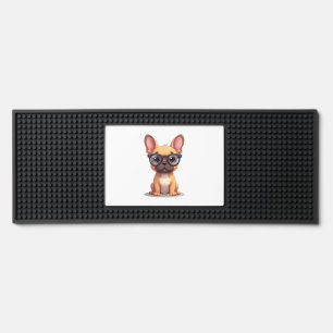 French Bulldog Wearing Glasses Copy Bar Mat