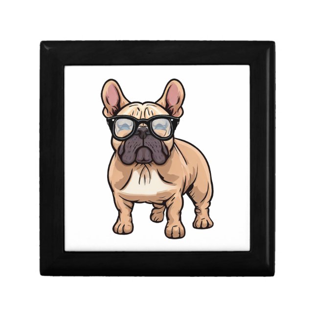 French Bulldog Wearing Glasses  Gift Box (Front)