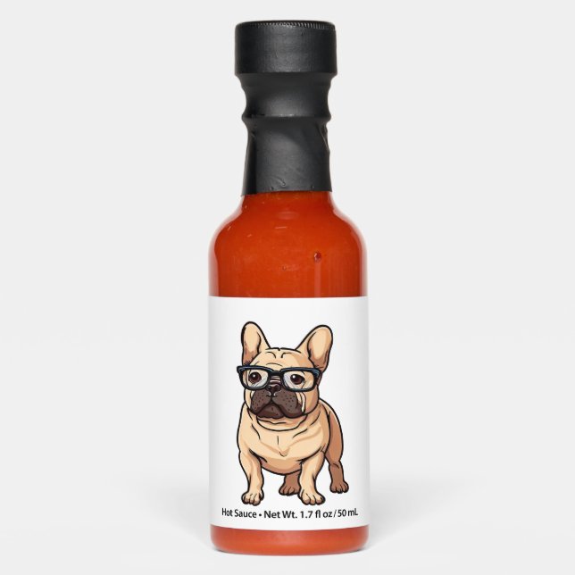 French Bulldog Wearing Glasses Hot Sauces (Front)