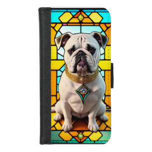 French Bulldog Wearing Ornate Jewel Collar iPhone 8/7 Wallet Case