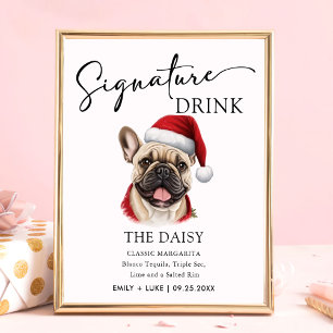 French Bulldog Wedding Signature Drink Sign