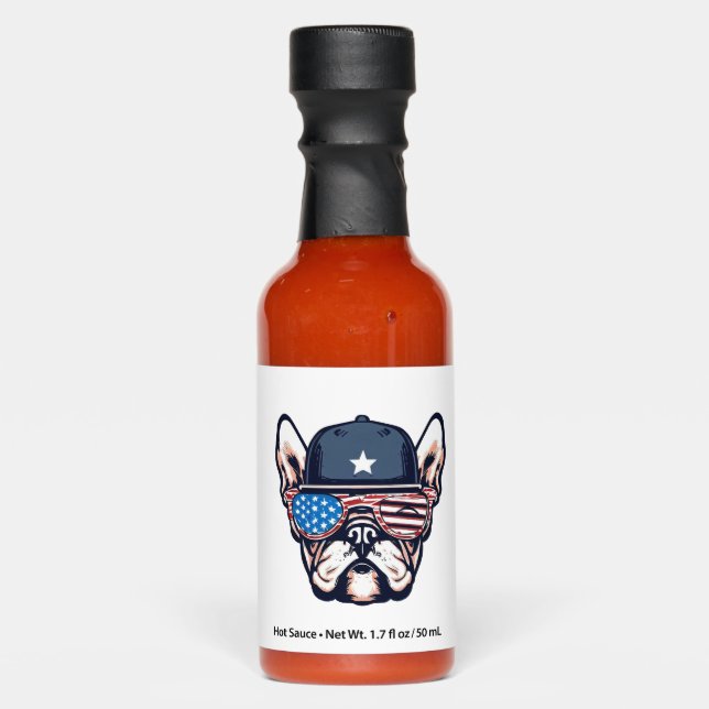 French Bulldog Weekend Party 4th of July Hot Sauces (Front)
