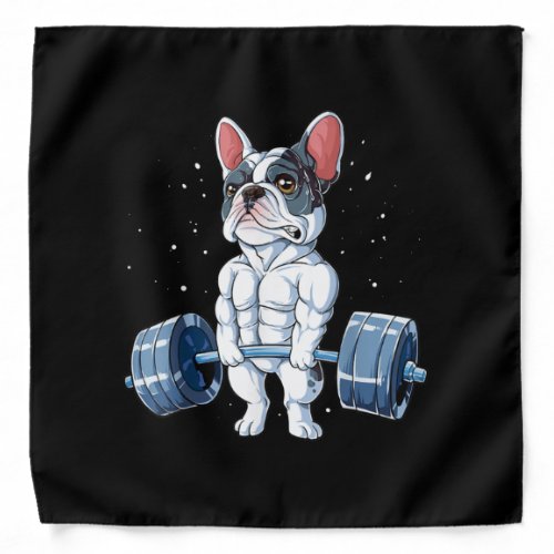 French Bulldog Weightlifting Funny Deadlift Gym Bandana