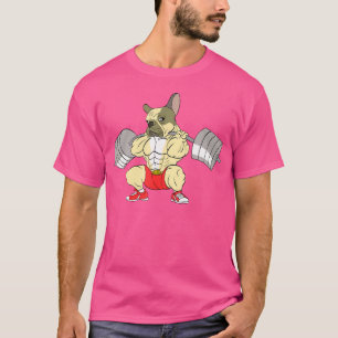 French Bulldog Weightlifting Funny Deadlift T-Shirt