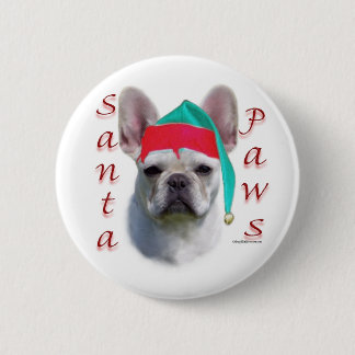 French Bulldog (wht) Santa Paws Button