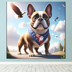 French Bulldog wild West French Bulldog Canvas Print