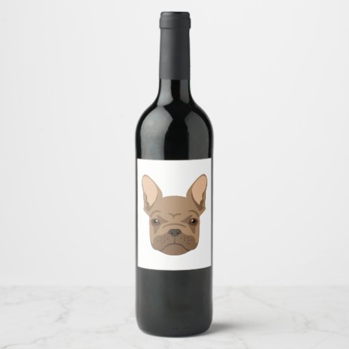French Bulldog Wine Label