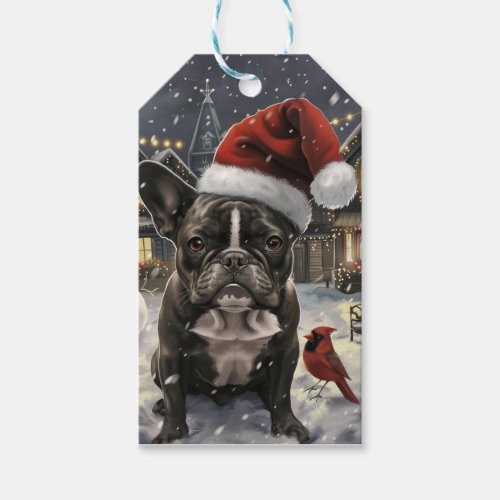 French Bulldog Winter Wonderland Christmas Joy Gift Tags