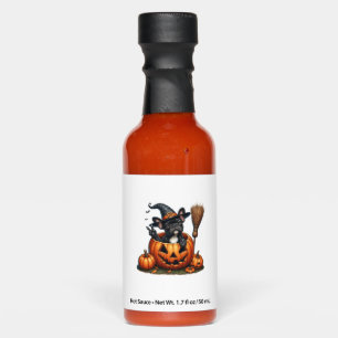 French Bulldog Witch Pumpkin Halloween Mens Womens Hot Sauces