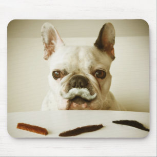 French Bulldog With A Mustache Mouse Pad