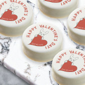 French Bulldog with a Red Heart Valentine's Day Chocolate Covered Oreo