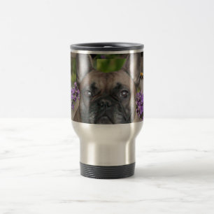 French Bulldog with bee Travel Mug