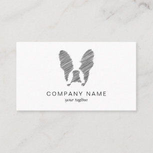 French Bulldog with Black Scribble Business Card
