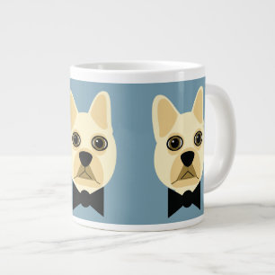 French Bulldog with bowtie blue Giant Coffee Mug